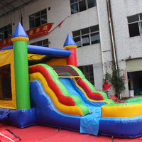 Rainbow Rush Combo Bounce House with Slide
