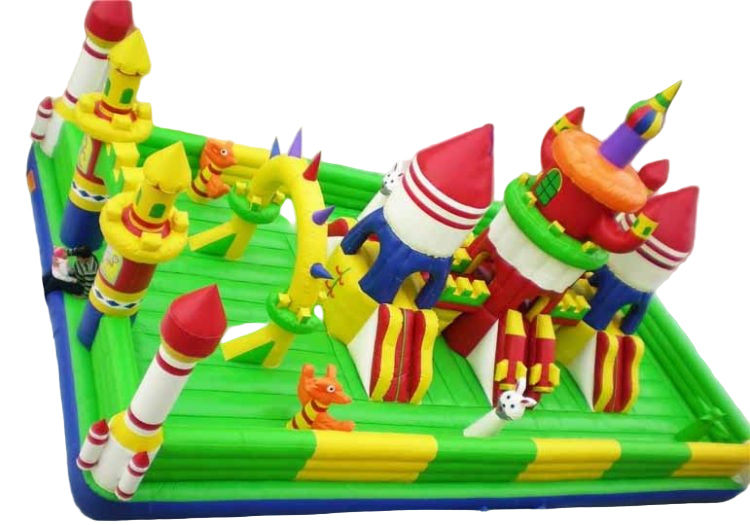Rocket Theme Castle Inflatable Fun City