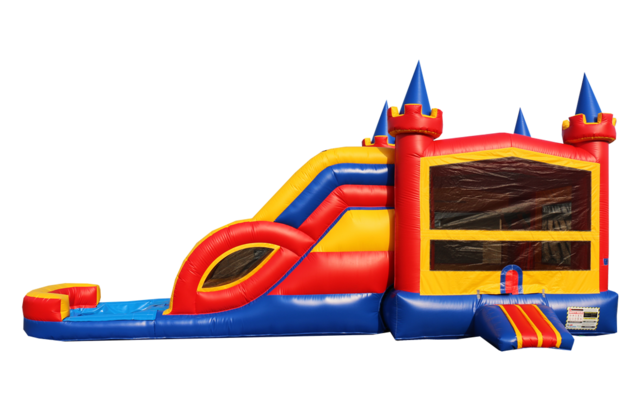 Primary Colors Combo Bounce House with Slide