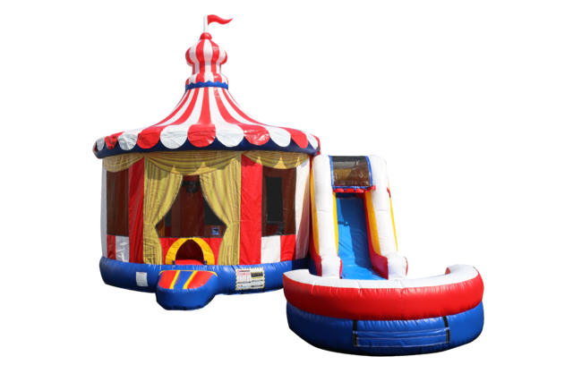 Carnival Combo Bounce House with Slide