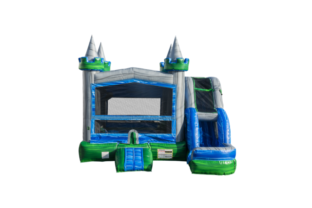 Emerald Fortress Combo Bounce House with Slide