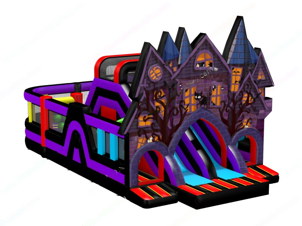 Spooky Mansion Inflatable Obstacle Course