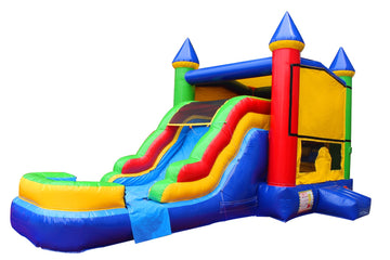 Rainbow Rush Combo Bounce House with Slide
