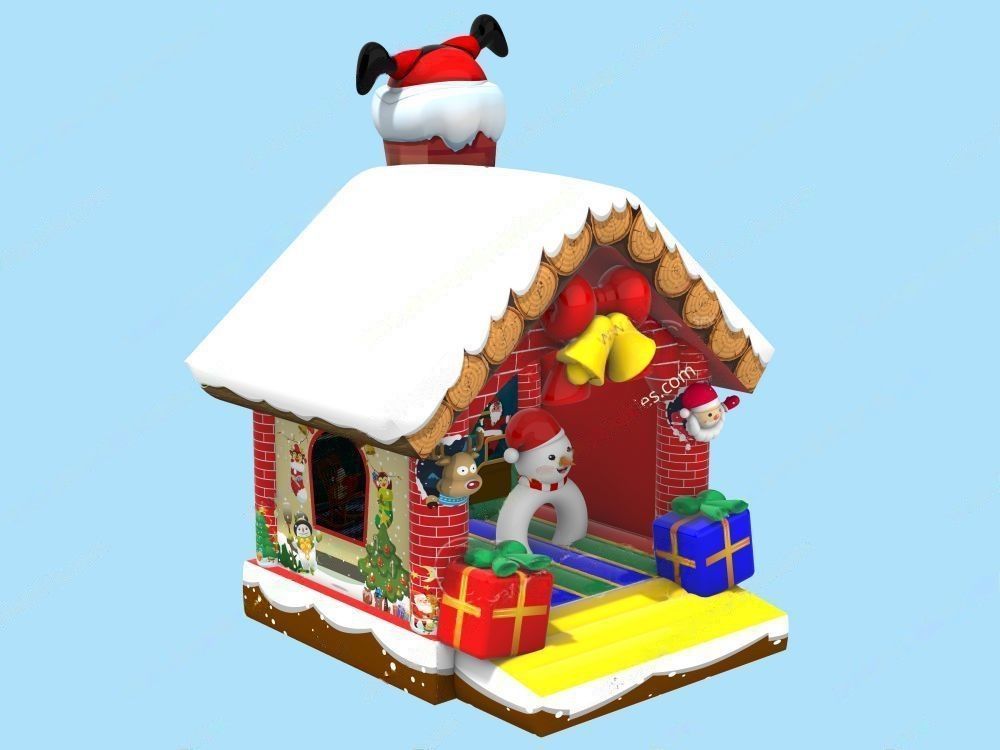 Santa Stuck in Chimney Bouncer