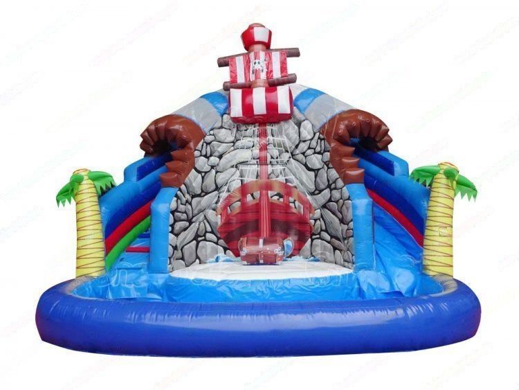 Pirate Backyard Water Slide Pool