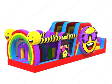 Smiling Face Inflatable Obstacle Course
